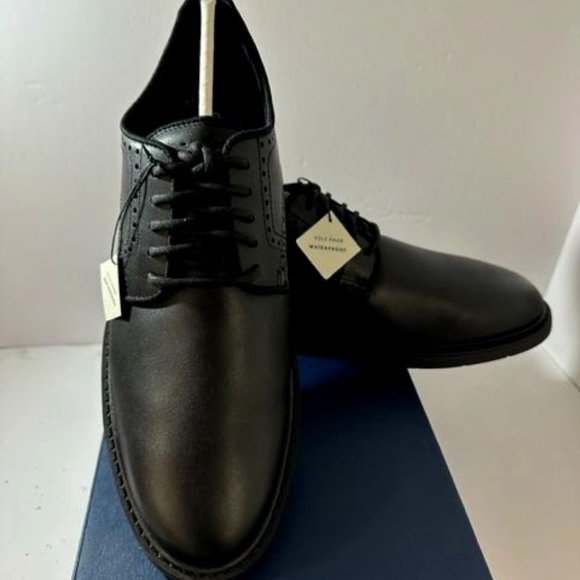 Cole Haan Men's The Go-To Oxford Shoe Waterproof  Black Size 10 New In Box - Picture 1 of 6